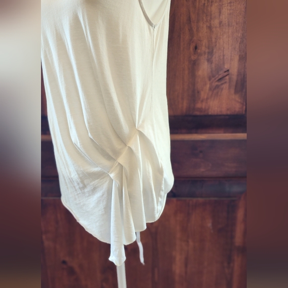 Elegant Yet Casual Saints Rouched detail White Tank Top - Picture 8 of 11